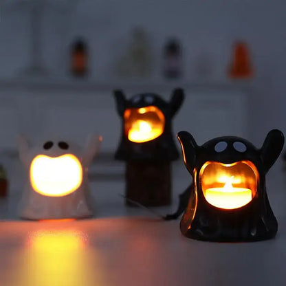 Bougie LED fantôme d'Halloween