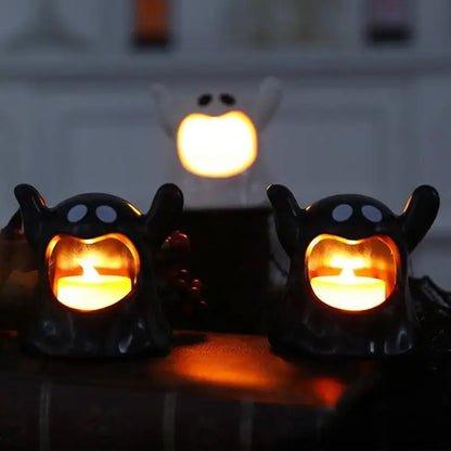Bougie LED fantôme d'Halloween