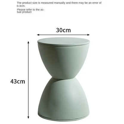 Minimalist multicolored creative stool with 30cm top diameter and 43cm height, perfect for modern interior design.